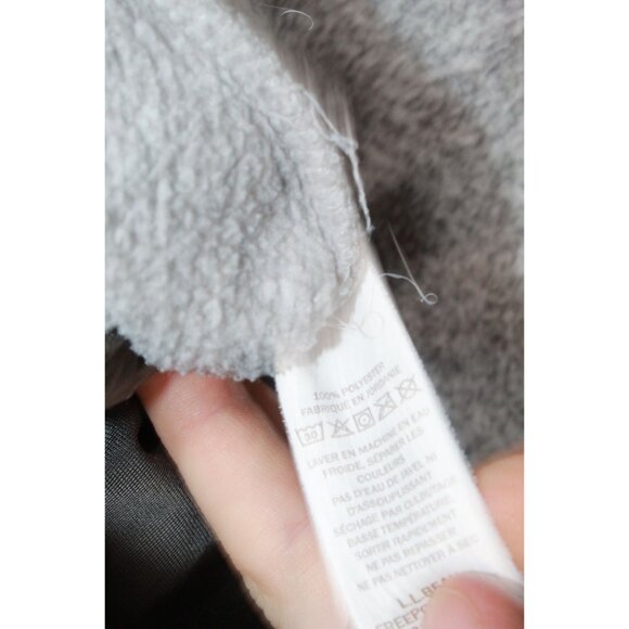LL Bean Sweater Rugged Fleece Full Zip Jacket Pewter Size Small - Picture 5 of 9